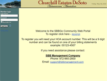 Tablet Screenshot of churchillestates.sbbportal.com